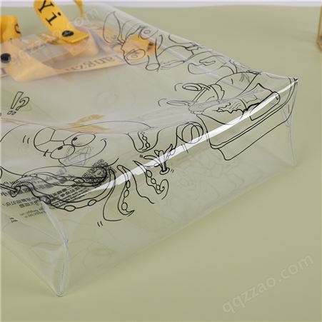 彩印透明pvc手提袋 礼品购物袋 印刷塑料果冻包手拎袋定做LOGO